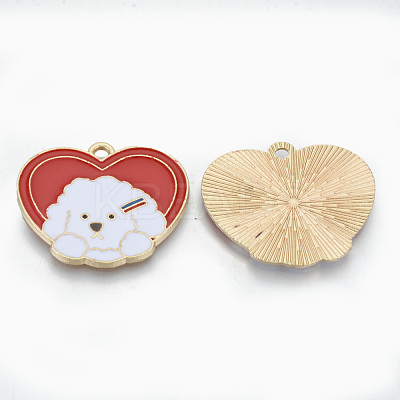 Alloy Enamel Pendants ENAM-T011-04KC-RS-1