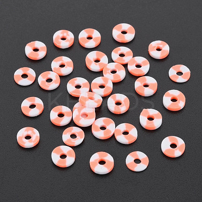 Handmade Two Tone Polymer Clay Beads CLAY-N008-B010C-1