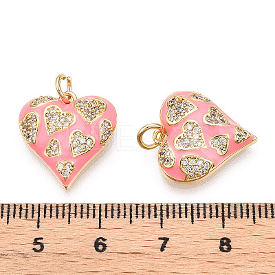 Real 18K Gold Plated Brass Micro Pave Clear Cubic Zirconia Pendants KK-E068-VB216-1-1