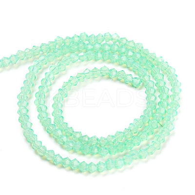 Baking Paint Transparent Glass Beads Strands DGLA-F029-J2mm-05-1
