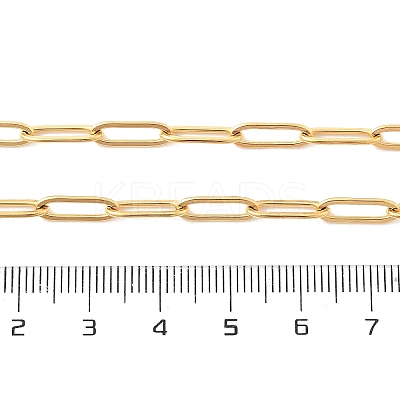 Ion Plating(IP) 304 Stainless Steel Paperclip Chain Necklace X-NJEW-D045-14G-1