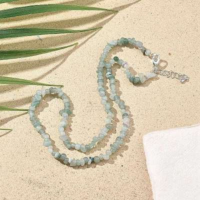 Natural Supper 7 Rutilated Quartz Chip Beaded Necklaces for Men Women NJEW-G159-01G-1