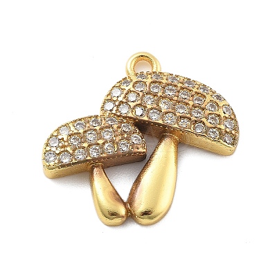 Brass Micro Pave Cubic Zirconia Pendants KK-L209-089G-1