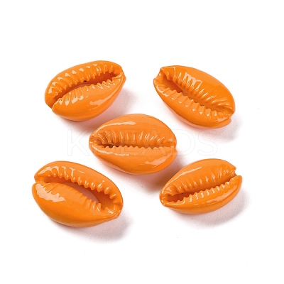 Baking Paint Cowrie Shell Beads SSHEL-M023-01C-1