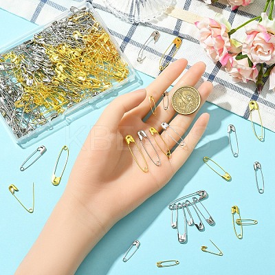 300Pcs 6 Styles Iron Safety Pins NEED-YW0001-08-1