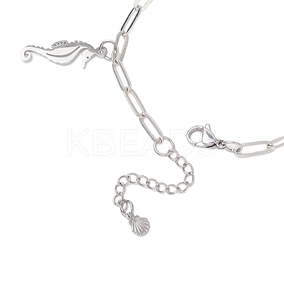 Ocean Theme 304 Stainless Steel Charm Bracelets BJEW-JB12218-01-1