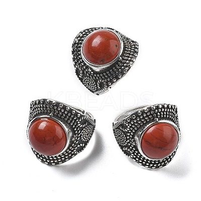 Synthetic Goldstone Adjustable Rings RJEW-I108-03AS-03-1