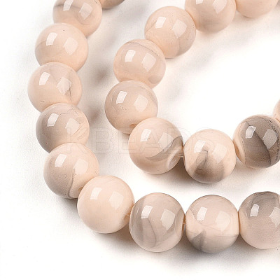 Baking Paint Glass Beads Strands DGLA-N013-10mm-06-1