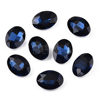 Pointed Back Glass Rhinestone Cabochons RGLA-T080-10x12mm-13-1
