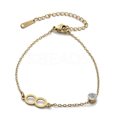 201 Stainless Steel Cable Chain Bracelets BJEW-H205-01C-G-1