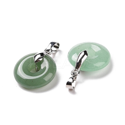Natural Green Aventurine Pendants G-E059-01P-04-1