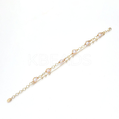 Brass Multi-strand Bracelets BJEW-N031-01G-1