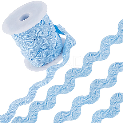 9 Yards Polyester Wavy Fringe Trim Ribbon OCOR-XCP0002-92B-1