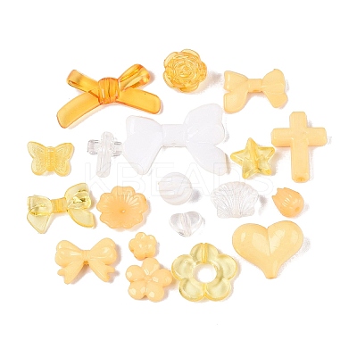 Transparent & Opaque Acrylic Beads TACR-T028-26F-1
