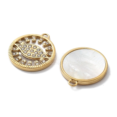 PVD Vacuum Plating 304 Stainless Steel Shell Pendants STAS-R150-10G-1