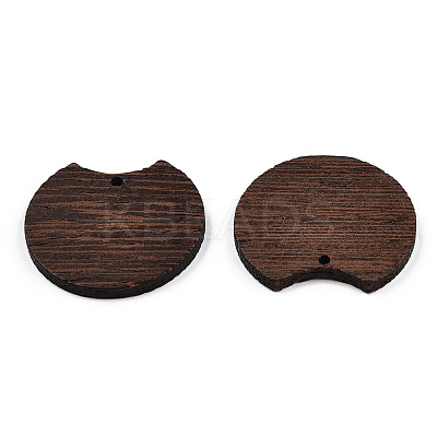 Natural Wenge Wood Pendants WOOD-T023-77-1