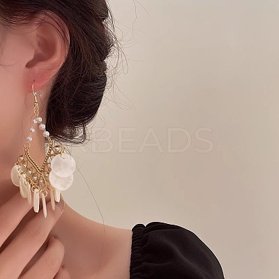 Rhombus Alloy Acrylic Dangle Earrings FS-WGCDEF0-01-1