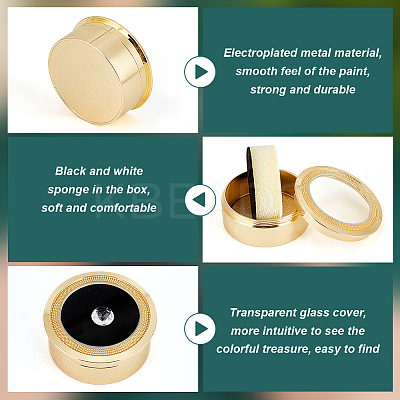 Alloy Loose Diamond Boxes CON-WH0104-11B-G-1