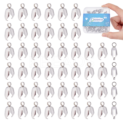 100Pcs 304 Stainless Steel Pinch Bails STAS-DC0010-49-1