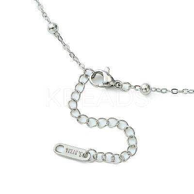 304 Stainless Steel Satellite Chain Necklace for Men Women NJEW-YW0001-09-1