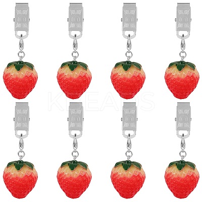 8Pcs Resin Imitation Fruit Tablecloth Weights HJEW-SW00128-01-1