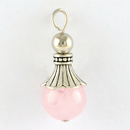 Natural Rose Quartz Pendants LS-G-Q459-02Q-1