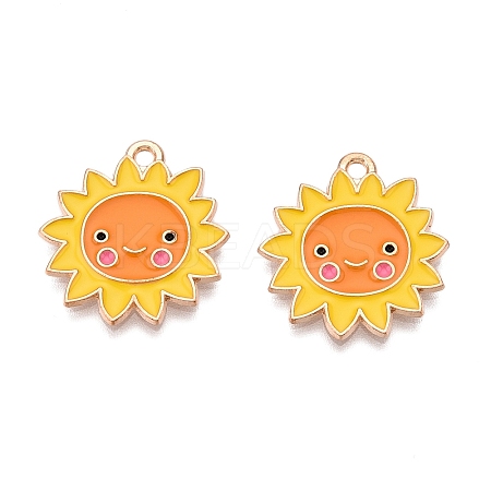 Thanksgiving Day Theme Alloy Enamel Pendants X-ENAM-T020-35C-1