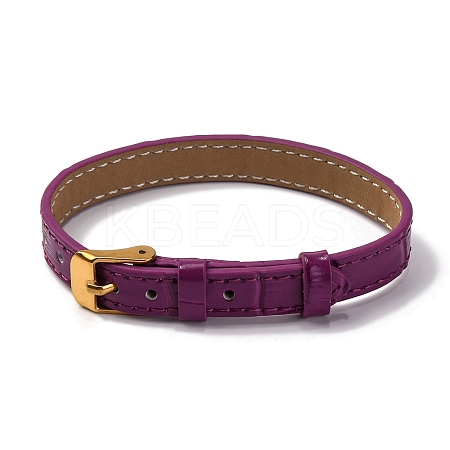 Leather Textured Watch Bands AJEW-K232-01G-10-1