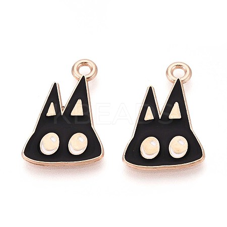 Halloween Theme Alloy Enamel Pendants ENAM-T022-54G-02-1