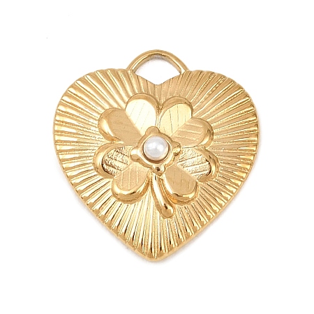 304 Stainless Steel & ABS Plastic Imitation Pearl Pendants STAS-Z185-03G-01-1