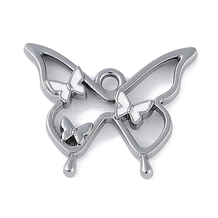 Rack Plating Alloy Enamel Pendants PALLOY-F018-15B-01-1