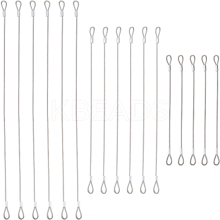 15Pcs 3 Styles Steel Wire Cord AJEW-GF0009-63-1