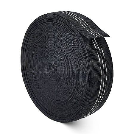 25M Flat Polypropylene Fiber Striped Elastic Cord/Band EC-FH0001-01A-1