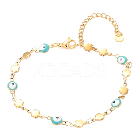 304 Stainless Steel Link Bracelets BJEW-O183-10G-1