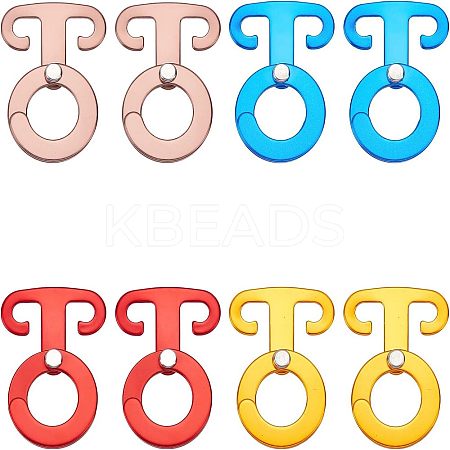 8Pcs 4 Colors Aluminum Alloy Guyline Cord Adjuster TOOL-FH0001-17-1