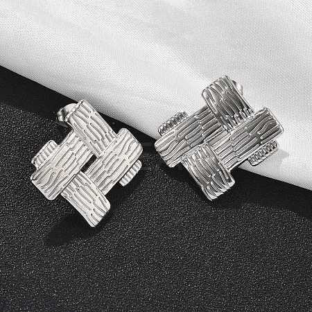 304 Stainless Steel Stud Earrings for Women EJEW-K306-26P-1