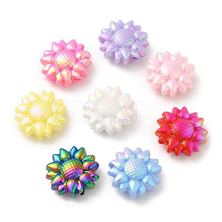 UV Plating Opaque Acrylic Beads SACR-L005-01-1
