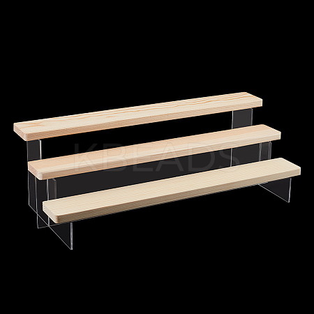 3-Tier Assembled Transparent Acrylic Organizer Display Risers ODIS-WH0029-89B-01-1