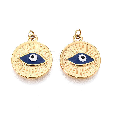 304 Stainless Steel Enamel Pendants STAS-T069-59-1