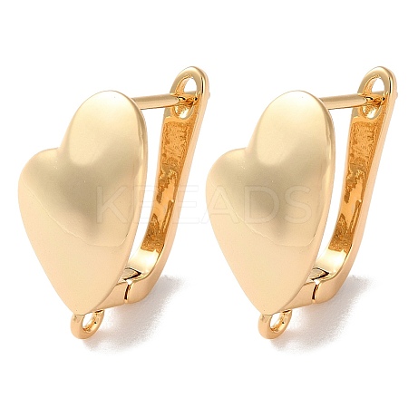 Brass Hoop Earrings Findings KK-B105-05G-02-1