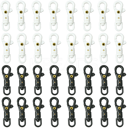 32Pcs 2 Colors POM Plastic Swivel Clasps FIND-SC0017-04-1