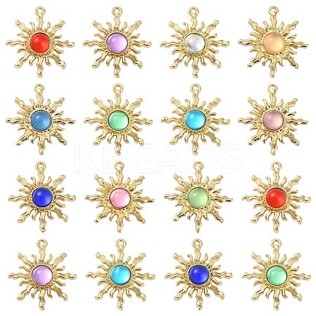 26Pcs 13 Colors Acrylic Pendants RB-CJ0001-04-1