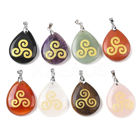 Natural Mixed Stone Pendants G-F786-09F-1