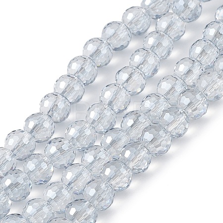 Transparent Electroplate Glass Beads Strands EGLA-F151-PL03-1