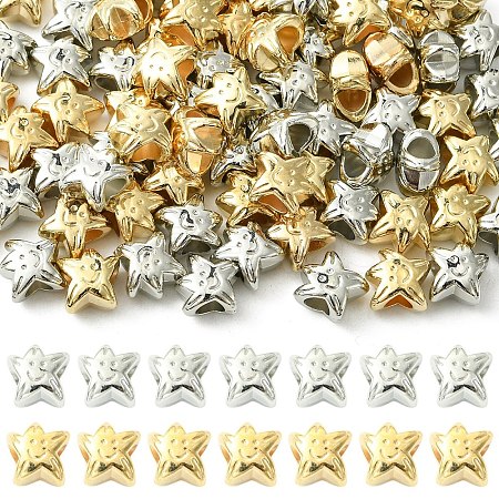 80Pcs 2 Colors CCB Plastic Beads CCB-YW0001-59-1