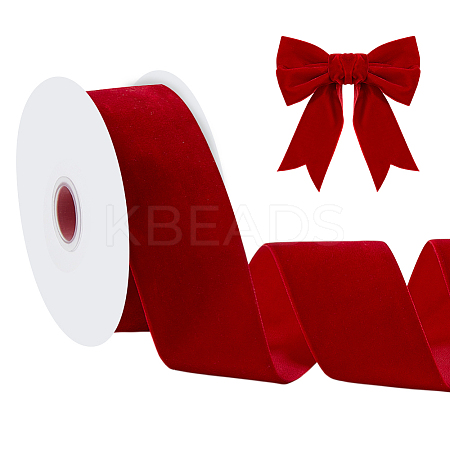 Velvet Spandex Ribbon OCOR-WH0082-467A-1