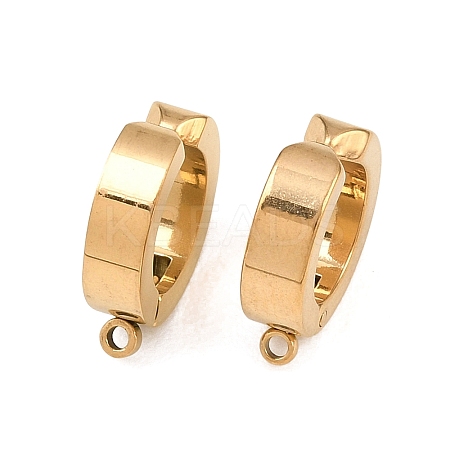 304 Stainless Steel Hoop Earrings Findings STAS-B121-03G-1