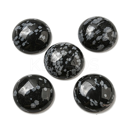 Natural Snowflake Obsidian Cabochons G-C115-02A-14-1