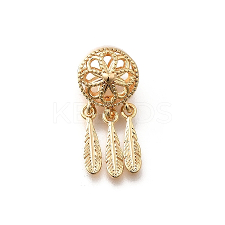 Brass European Beads KK-M318-02G-1