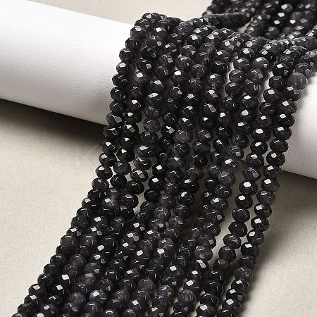 Dyed Natural Malaysia Jade Rondelle Beads Strands G-E316-2x4mm-09-1